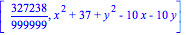 [327238/999999, x^2+37+y^2-10*x-10*y]